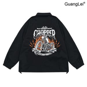 남성 바람막이 자켓 GuangLei 자수 기모노 스트리트 캐주얼 아웃도어 아노락