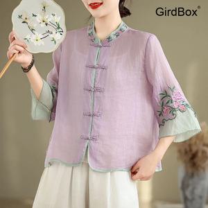 여름철릭원피스 GirdBox 생활한복 개량한복 허리치마 시스루 저고리