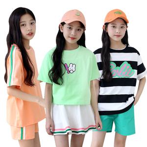 리틀소녀 아동여아 창고대방출~/초등학생 옷/반팔 티셔츠/3부 4부 7부반바지/치마레깅