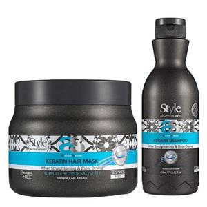 극손상 단백질 대용량 케라틴 헤어팩 500ml+샴푸 400ml 2종