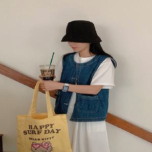 진청 데님 베스트 자켓 (one color)