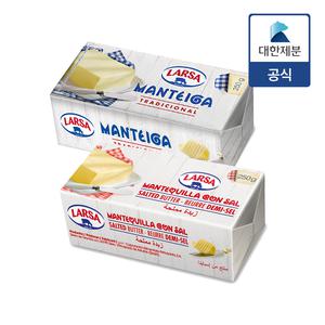 [대한제분] 라르사 수입 냉장 고급 버터 250g 2종 (무염/가염) 2개
