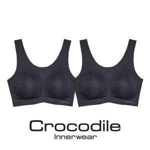 [크로커다일] 감탄브라 라이크라 인견쉘론 U넥 패드일체형 브라 2종 블랙 CDWBR4N18_2