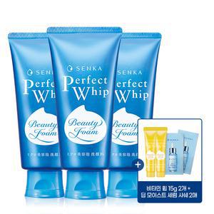 NEW 센카 퍼펙트휩 120g x 3개 + 비타민 15g 2개 + 딥 모이스트 세럼 샤쉐 2매