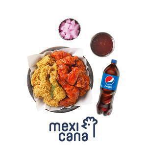 [멕시카나치킨] 후라이드반양념반+콜라1.25L