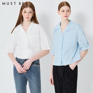 [머스트비(MUSTBE)] 히든버튼 포인트 셔켓 (택가격: 124000원)