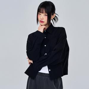 에센셜 세미 크롭 루즈핏 셔츠 5color