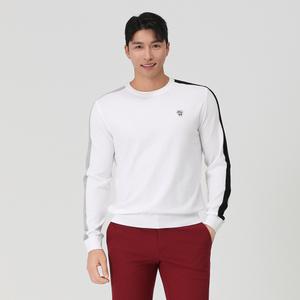 [엘르골프] 남성 로고 포인트 라운드넥 스웨터_6I13301