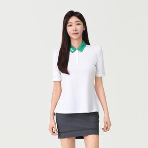 [엘르골프] 여성 에코 5부 폴로 티셔츠_6J45209