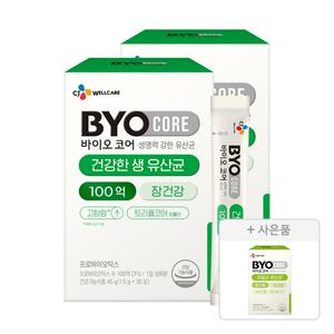 CJ바이오코어 건강한 생유산균 100억, 30포, 2개  +  데일리 유산균, 30포, 1개