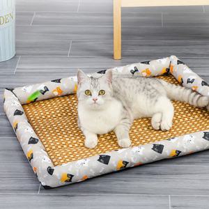 여름용 반려동물 라탄 매트 침대 강아지 고양이 수면 시원한 쿨매트