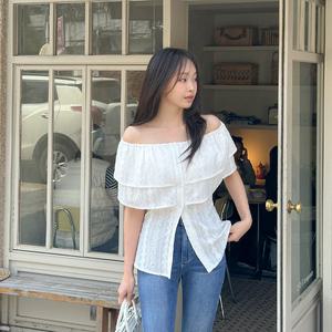 [제작/빅사이즈]이블렛 테스즈 프릴 오프숄더 블라우스 제이스타일
