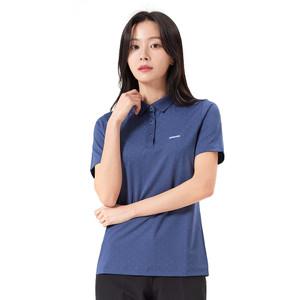 콜핑 1942TK722W 도트 프린트 여자 여름 카라 반팔 티셔츠