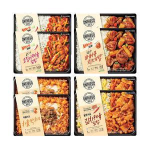 아워홈 온더고 불맛가득 오징어제육덮밥 290g+숯불향 바베큐치킨덮밥 341g+더블치즈 차