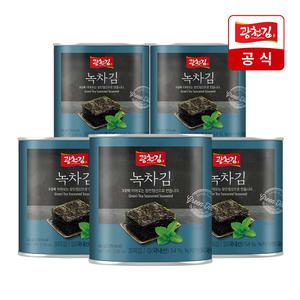[소비기한 2025.11.13][광천김] 녹차 캔김30g x 5캔