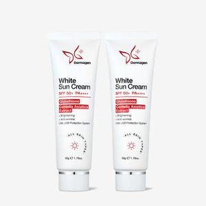 더마겐 화이트 선크림 50g 2개 예민피부 3중 기능성 무기자차