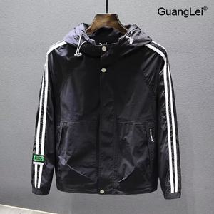 남성바람막이 GuangLei 아노락 후드 스포츠 자켓 봄가을 간절기 초경량