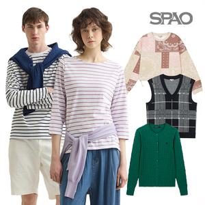 [22%쿠폰][스파오] S/S 오픈+간절기 마감세일 ~90%OFF 인기 티셔츠/니트/아우터/팬츠