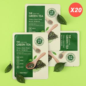 [20pack] 더 촉촉 그린티 수분 마스크 시트 20g