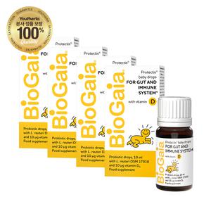 바이오가이아 베이비 드롭 프로바이오틱스 + 비타민D(바틀) 10ml 4개