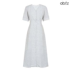[ab.f.z] 잔꽃 무늬 브이넥 반팔 원피스 (AFX2HO57A)
