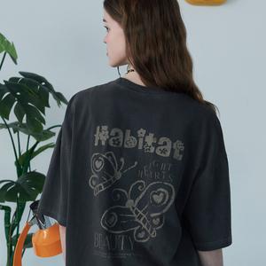 Habitat 피그먼트반팔티 스모크블랙