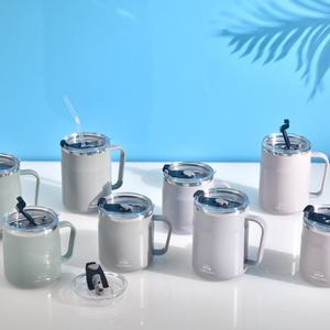 1P+1P DIYOU 주방 캠핑 뚜껑 스텐 머그컵 잔 텀블러 420ml_520ml