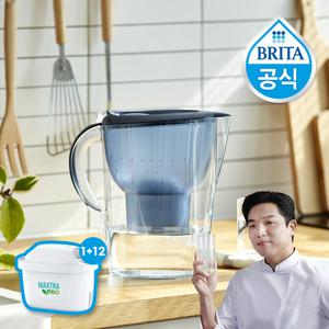 브리타 정수기 마렐라XL 3.5L 블루 1년팩 ( 기본필터 1입 + 추가필터 12개입)