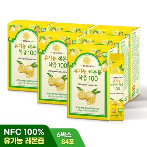 올바른 유기농 레몬즙 100 14포 6박스 (총 84포)  스페인산