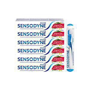 센소다인 시린이케어 치약, 오리지날 플러스 100g, 6개 + 젠틀 칫솔 1입,1개
