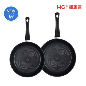 HC해피콜 NEW 컴포트 다이아몬드 IH 인덕션 후라이팬 2종 B세트 (24팬+28팬)