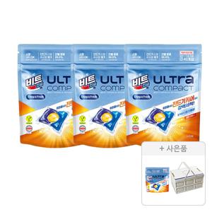 비트캡슐 울트라 딥프레시 코튼 40입, 3개 + 증정(코튼 5입, 1개+미니폴딩테이블, 1개