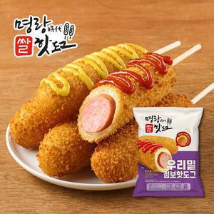 명랑시대 우리밀 점보 핫도그 120g x 8개
