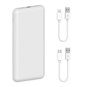 프리미엄 슬림 10000mAh 2포트 보조배터리 C타입 8핀 숏케이블 포함