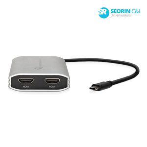 [서린공식] OWC Type C to 듀얼 HDMI 2.0 어댑터 서린 4K60Hz 애플 맥 지원