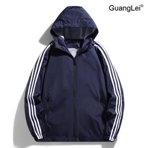 남성바람막이 GuangLei 후드집업 스포츠 캐주얼 아노락 자켓 봄 가을 간절기