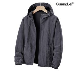 남성바람막이 GuangLei 후드 방수 방풍 아웃도어 경량 재킷