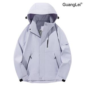 여성용 GuangLei 바람막이 자켓 초경량 방수 방풍 아노락 스포츠 재킷