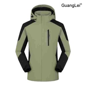 남성 바람막이 GuangLei 아노락 자켓 봄 가을 아웃도어 등산용 경량 후드