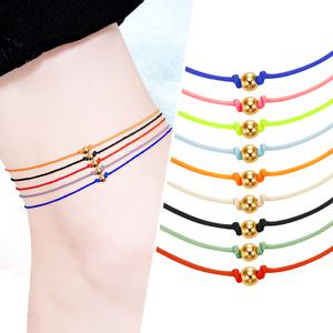 [골드피아] 14K 3mm 골든볼 실 발찌 2개