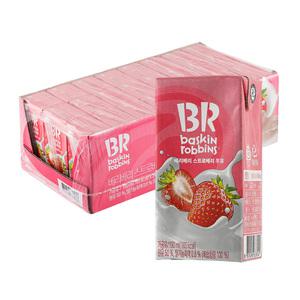 배스킨라빈스 베리베리 스트로베리 우유 190ml 24개입