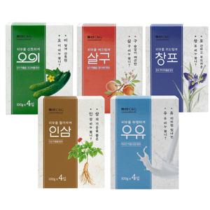 [크리오 세수비누 - 100g 16개입] 오이 -  살구 - 우유 - 인삼 - 창포비누