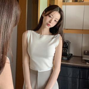 (2타입/반팔나시/소재굿) 베러 보트넥 반팔 슬리브리스 니트 nt4528