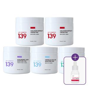 139 모공쫀쫀 앰플패드 5개+앰플30ml (콜라겐2개+히알+병풀+티트리)
