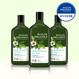 [여름특화] 아발론오가닉스 유기농 티트리 샴푸 325ml x3개 천연성분 약산성 탈모 비듬