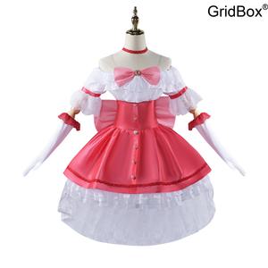 마법소녀 마도카 마기카 코스튬의상 GirdBox 마녀의 밤 회천 마도카 핑크 드레스 코스