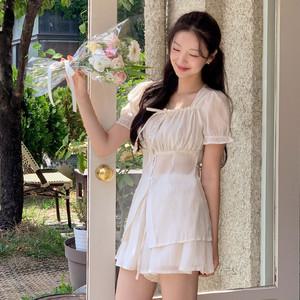 (세트템) 로랑 쉬폰 리본 블라우스 밴딩 치마바지 세트 st2593