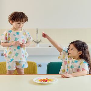 [키키스토리] 쿨 매쉬 젤리곰 5부 향균 에어로실버 실내복