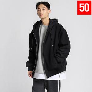 남자 후드 집업 50종 남성 무지 기모 봄 가을 겨울 오버핏 빅사이즈 2XL 4XL
