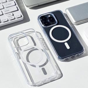 디지지 아이폰 4배자력 쿼드M 맥세이프 호환 하이브리드 투명 케이스